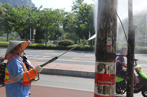 高壓水槍清理小廣告實用嗎